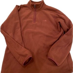 North Face Fleece Lined Quarter Zip Pullover